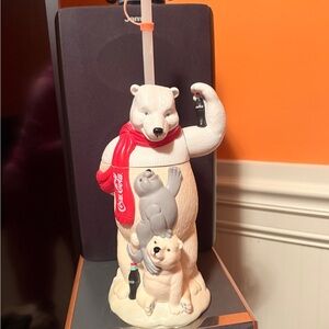 Coca-Cola Polar Bear with Red Scarf and Seal